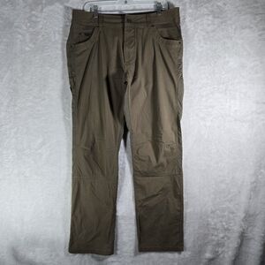 Kuhl Radikl Mens 36x32 Brown Straight Fit Stretch Pockets Hiking Outdoor Pants